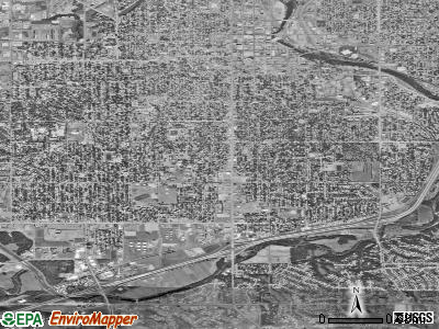 Zip code 57105 satellite photo by USGS