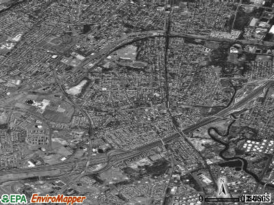 Zip code 07095 satellite photo by USGS
