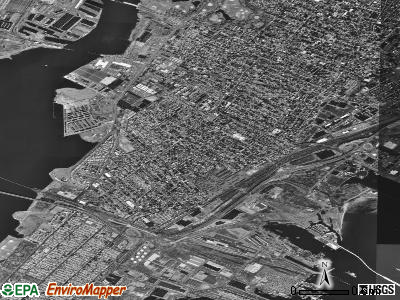 Zip code 07305 satellite photo by USGS