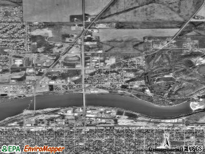 Zip code 59414 satellite photo by USGS