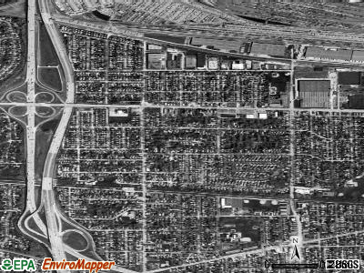 Zip code 60163 satellite photo by USGS
