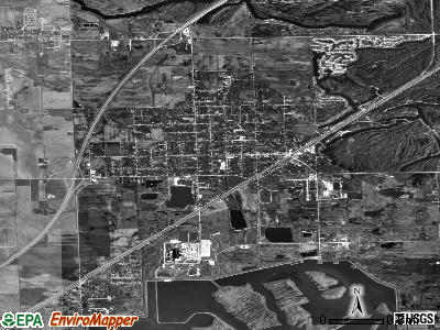 Zip code 60408 satellite photo by USGS