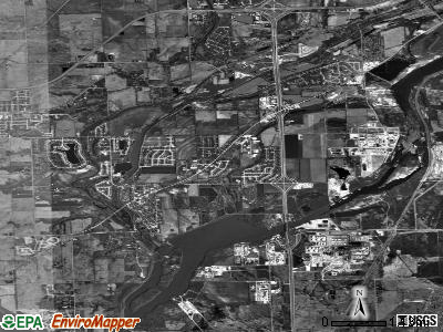 Zip code 60410 satellite photo by USGS