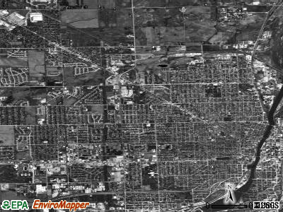 Zip code 60435 satellite photo by USGS