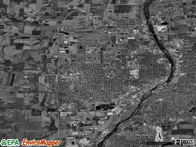 Zip code 60506 satellite photo by USGS