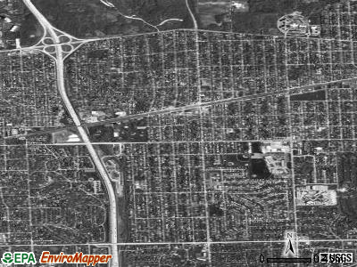 Zip code 60558 satellite photo by USGS