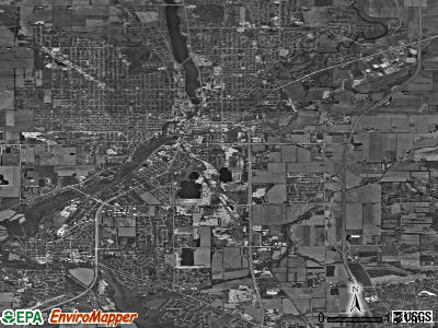 Zip code 61080 satellite photo by USGS
