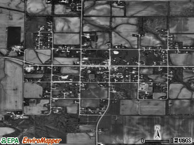 Zip code 61233 satellite photo by USGS