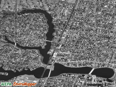 Zip code 07711 satellite photo by USGS