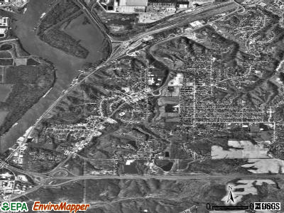 Zip code 61610 satellite photo by USGS