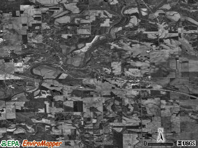 Zip code 61729 satellite photo by USGS