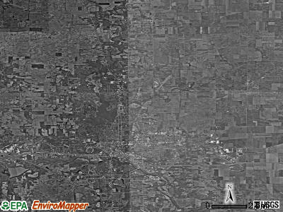 Zip code 61834 satellite photo by USGS