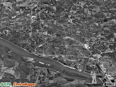 Zip code 62002 satellite photo by USGS