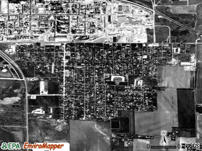 Zip code 62087 satellite photo by USGS