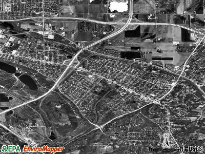 Zip code 62203 satellite photo by USGS