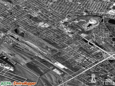 Zip code 62207 satellite photo by USGS