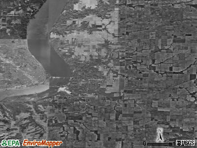 Zip code 62341 satellite photo by USGS