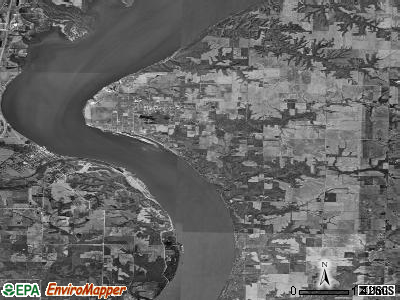 Zip code 62354 satellite photo by USGS