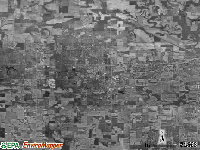 Zip code 62417 satellite photo by USGS