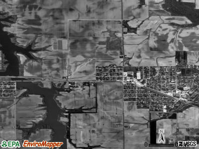 Zip code 62517 satellite photo by USGS