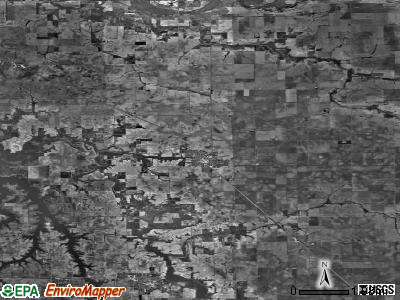 Zip code 62531 satellite photo by USGS