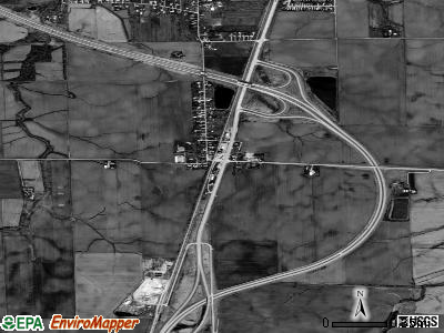 Zip code 62532 satellite photo by USGS