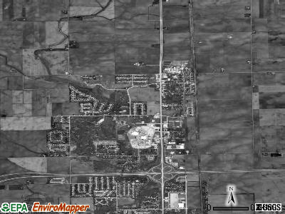Zip code 62535 satellite photo by USGS