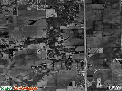 Zip code 62536 satellite photo by USGS