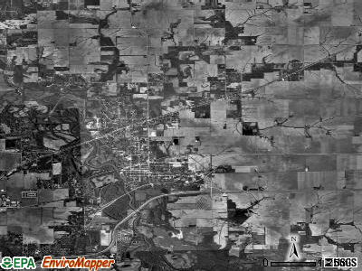 Zip code 62561 satellite photo by USGS