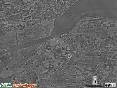 Zip code 62618 satellite photo by USGS