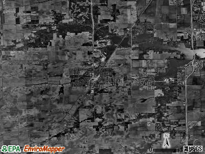 Zip code 62629 satellite photo by USGS