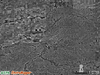 Zip code 62656 satellite photo by USGS