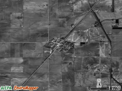 Zip code 62672 satellite photo by USGS