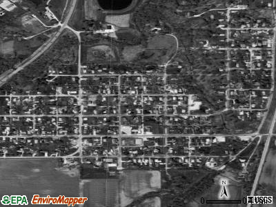 Zip code 62689 satellite photo by USGS
