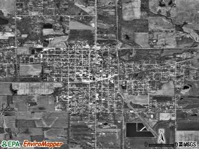 Zip code 62822 satellite photo by USGS