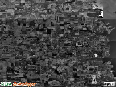 Zip code 62884 satellite photo by USGS
