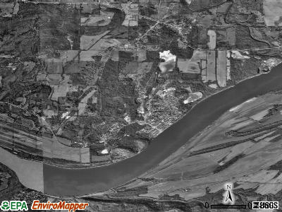 Zip code 62982 satellite photo by USGS