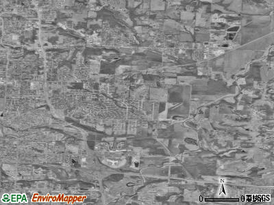 Zip code 64057 satellite photo by USGS