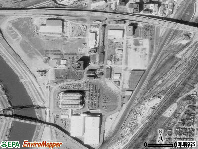 Zip code 64102 satellite photo by USGS