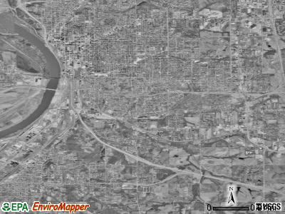 Zip code 64503 satellite photo by USGS