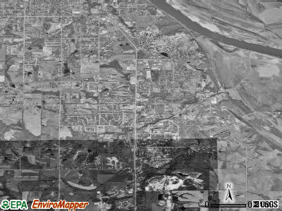 Zip code 66043 satellite photo by USGS