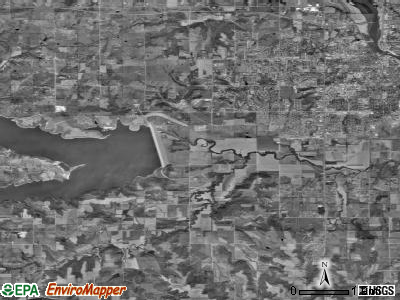 Zip code 66047 satellite photo by USGS