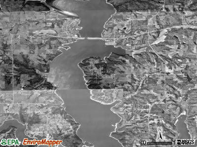 Zip code 66070 satellite photo by USGS