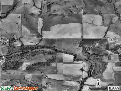 Zip code 66077 satellite photo by USGS