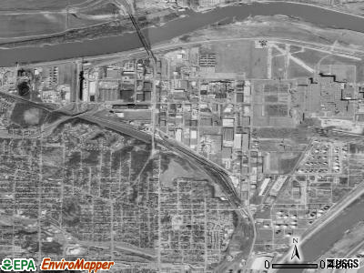 Zip code 66115 satellite photo by USGS