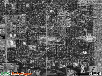 Zip code 66207 satellite photo by USGS