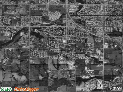 Zip code 66213 satellite photo by USGS