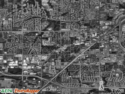 Zip code 66215 satellite photo by USGS