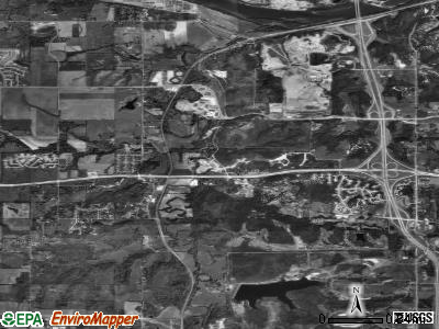 Zip code 66218 satellite photo by USGS