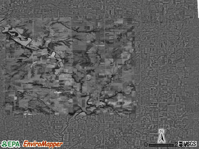 Zip code 66710 satellite photo by USGS